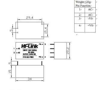 Преобразователь 220-5 вольт, аналог HLK-PM01