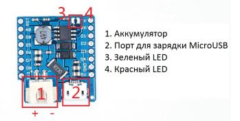 Зарядное устройство для Wemos D1 mini