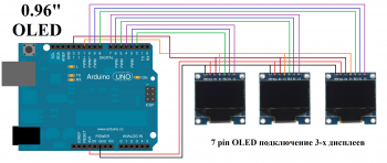 0.96" OLED LCD экран для Arduino